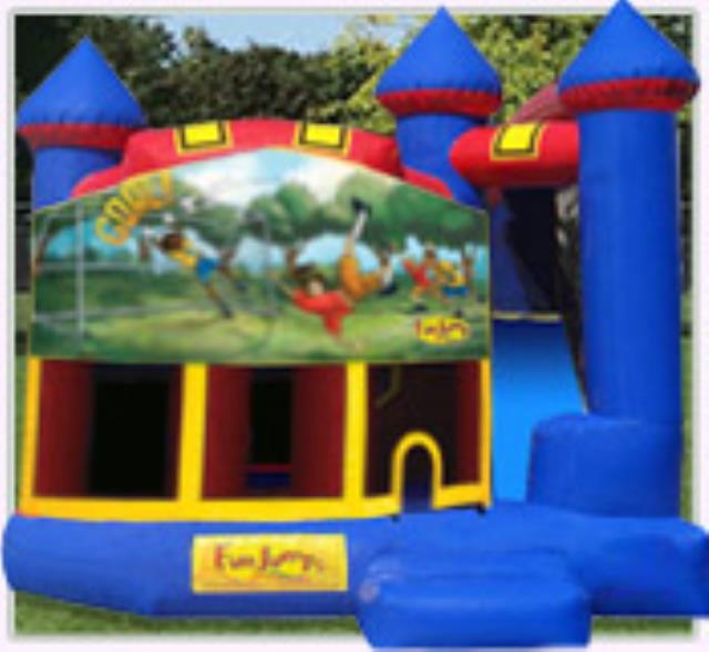Rental store for Soccer Castle 4 In 1 Slide Combo in Minneapolis / St Paul MN
